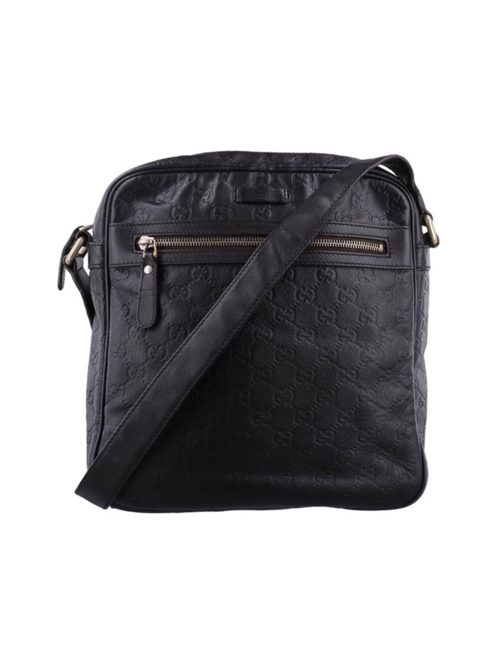 Gucci Guccissima Messenger Black Leather
